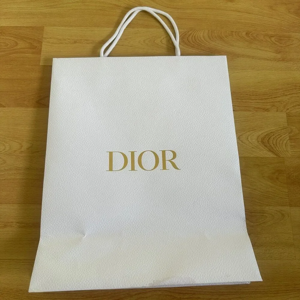 Dior Paper Shopping Bag - white large, 17.25